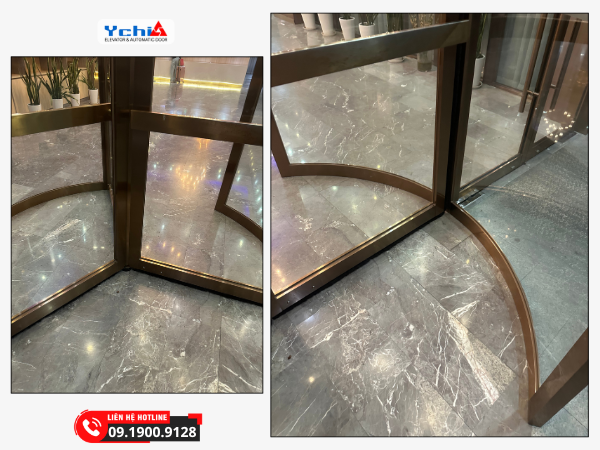 Cửa xoay tròn tự động của Ychi Việt Nam đảm bảo đạt chuẩn kín khít