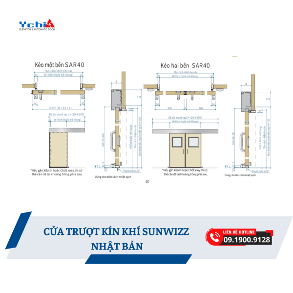 Bản vẽ kỹ thuật cửa kín khí SAR40 Ychi Việt Nam