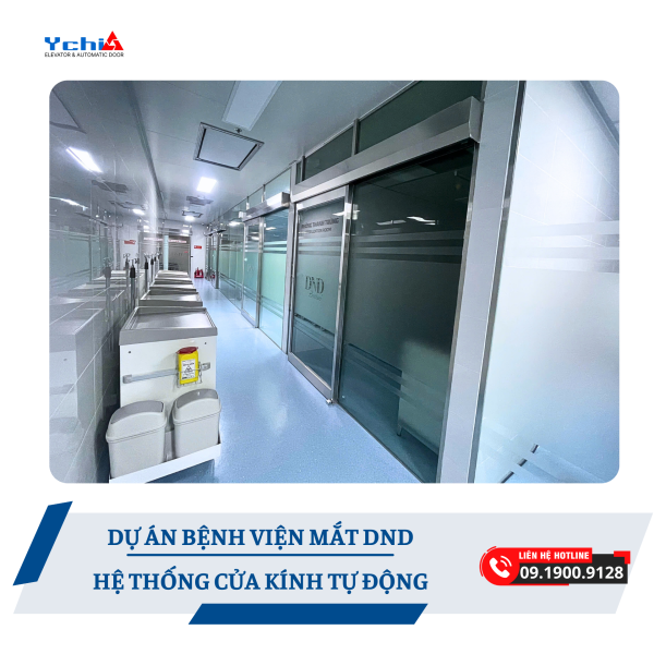 Hệ thống cửa phòng phẫu thuật tại Bệnh viện Mắt DND Sài Gòn do Ychi Việt Nam sản xuất, lắp đặt