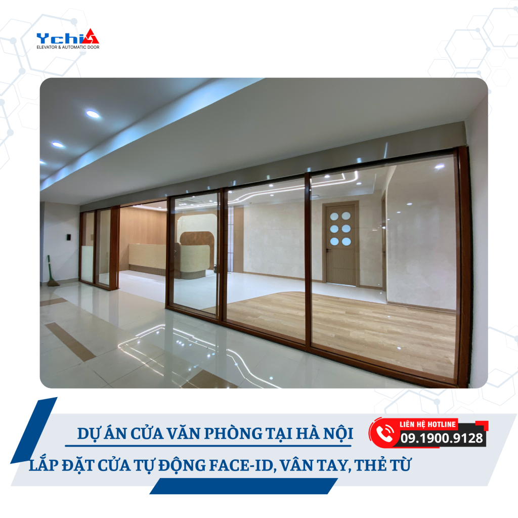 Hoàn thiện dự án cửa kính tự động với tính năng nhận diện khuôn mặt, vân tay, thẻ từ
