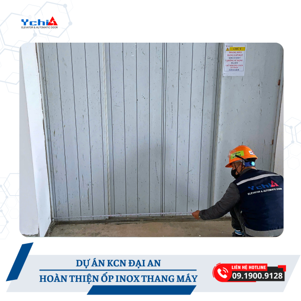 Kỹ thuật viên Ychi Việt Nam thực hiện đo đạc tại hạng mục thi công