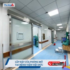 Ychi Việt Nam lắp đặt cửa phòng mổ dạng kính cho Bệnh viện Việt Đức
