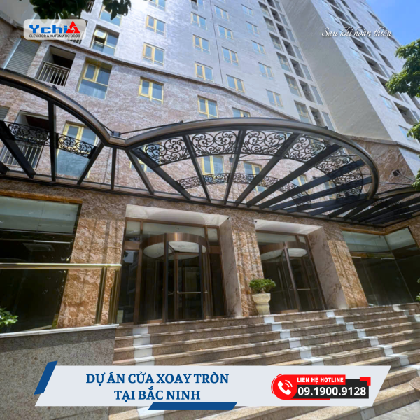 Cửa xoay tròn Ychi mang tới vẻ đẹp thẩm mỹ tinh tế, sang trọng cho tòa nhà